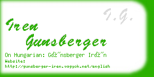 iren gunsberger business card